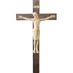 Cristo Románico en cruz Madera vieja